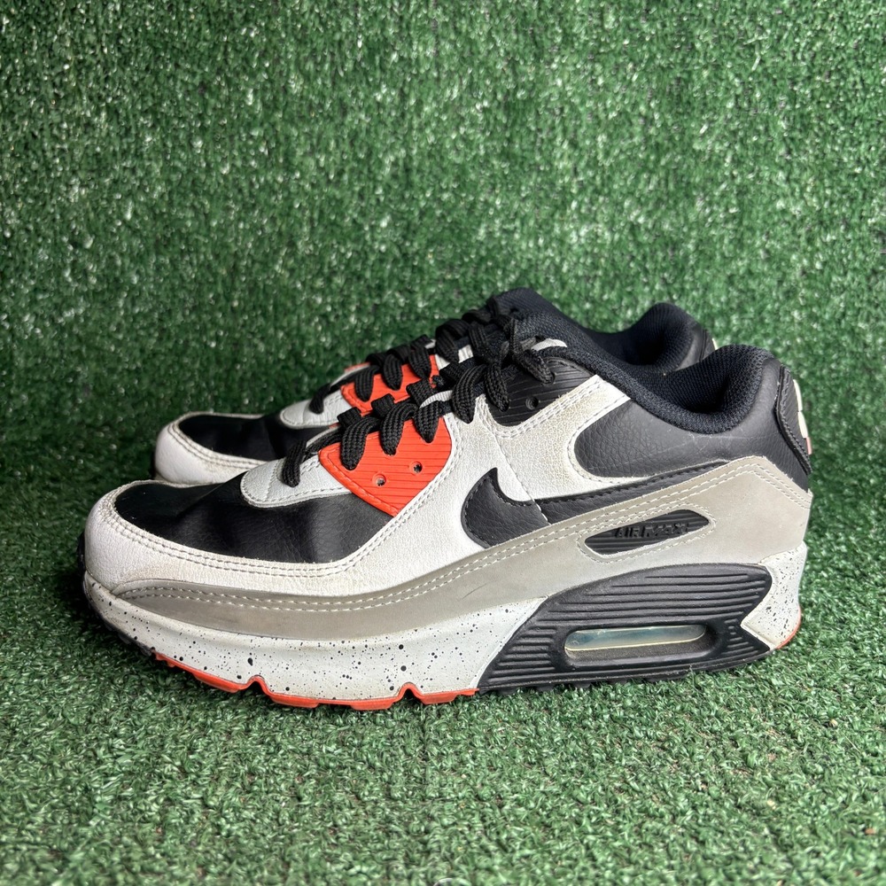 Nike Air Max 90 Speckled Midsole Sporty Sneakers Turf Orange Aquamarine Boys 5Y - Picture 3 of 9
